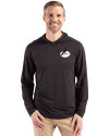 Arizona Cardinals Historic Cutter & Buck Coastline Epic Comfort Recycled Mens Hooded Shirt Black Front Thumbnail Image