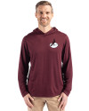 Arizona Cardinals Historic Cutter & Buck Coastline Epic Comfort Recycled Mens Hooded Shirt Bordeaux Front Thumbnail Image