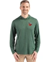 Fort Wayne TinCaps Cutter & Buck Coastline Epic Comfort Recycled Mens Hooded Shirt Hunter Green Front Thumbnail Image