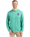 Hartford Yard Goats Cutter & Buck Coastline Epic Comfort Recycled Mens Hooded Shirt Kelly Green Front Thumbnail Image