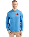 Montreal Expos Cooperstown Cutter & Buck Coastline Epic Comfort Recycled Mens Hooded Shirt Digital Front Thumbnail Image