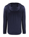Carolina Panthers Americana Cutter & Buck Coastline Epic Comfort Recycled Mens Hooded Shirt Navy Blue Mannequin Back Thumbnail Image