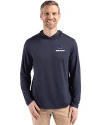 Chicago Bears Americana Cutter & Buck Coastline Recycled Double Peached Mens Hooded Pullover Navy Blue Front Thumbnail Image