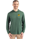Baylor Sailor Bear College Vault Cutter & Buck Coastline Epic Comfort Recycled Mens Hooded Shirt Hunter Green Front Thumbnail Image
