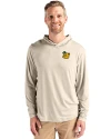 Baylor Sailor Bear College Vault Cutter & Buck Coastline Epic Comfort Recycled Mens Hooded Shirt Wheat Front Thumbnail Image