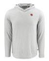 Nebraska Cornhuskers College Vault Cutter & Buck Coastline Epic Comfort Recycled Mens Hooded Shirt CONCRETE Mannequin Thumbnail Image