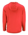 Nebraska Cornhuskers College Vault Cutter & Buck Coastline Epic Comfort Recycled Mens Hooded Shirt Red Mannequin Back Thumbnail Image