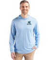 Citadel Bulldogs Vintage Cutter & Buck Coastline Epic Comfort Recycled Mens Hooded Shirt Atlas Light Blue Front Thumbnail Image