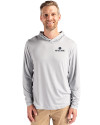 Notre Dame Fighting Irish Cutter & Buck Coastline Epic Comfort Recycled Mens Hooded Shirt CONCRETE Front Thumbnail Image