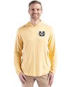 Utah State Aggies Cutter & Buck Coastline Epic Comfort Recycled Mens Hooded Shirt Desert Front Thumbnail Image