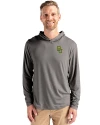Baylor Bears Cutter & Buck Coastline Epic Comfort Recycled Mens Hooded Shirt Elemental Grey Front Thumbnail Image