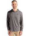 Wake Forest Demon Deacons Cutter & Buck Coastline Epic Comfort Recycled Mens Hooded Shirt Elemental Grey Front Thumbnail Image