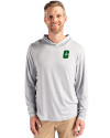 Charlotte 49ers Cutter & Buck Coastline Epic Comfort Recycled Mens Hooded Shirt CONCRETE Front Thumbnail Image