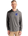 Memphis Tigers Cutter & Buck Coastline Epic Comfort Recycled Mens Hooded Shirt Elemental Grey Front Thumbnail Image