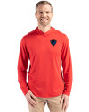 DePaul Blue Demons Cutter & Buck Coastline Epic Comfort Recycled Mens Hooded Shirt Red Front Thumbnail Image