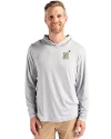 Navy Midshipmen Cutter & Buck Coastline Epic Comfort Recycled Mens Hooded Shirt CONCRETE Front Thumbnail Image