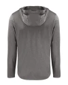 Navy Midshipmen Cutter & Buck Coastline Epic Comfort Recycled Mens Hooded Shirt Elemental Grey Mannequin Back Thumbnail Image