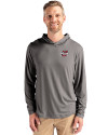 Umass Minutemen Cutter & Buck Coastline Epic Comfort Recycled Mens Hooded Shirt Elemental Grey Front Thumbnail Image