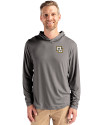 Marquette Golden Eagles Cutter & Buck Coastline Epic Comfort Recycled Mens Hooded Shirt Elemental Grey Front Thumbnail Image