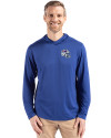 Buffalo Bills NFL Helmet Cutter & Buck Coastline Epic Comfort Recycled Mens Hooded Shirt Tour Blue Front Thumbnail Image