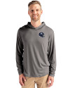 New York Giants NFL Helmet Cutter & Buck Coastline Epic Comfort Recycled Mens Hooded Shirt Elemental Grey Front Thumbnail Image