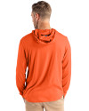 Chicago Bears NFL Helmet Cutter & Buck Coastline Epic Comfort Recycled Mens Hooded Shirt College Orange Back Thumbnail Image