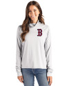 Boston Red Sox Cutter & Buck Coastline Epic Comfort Recycled Womens Funnel Neck CONCRETE Front Thumbnail Image