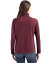Southern Illinois Salukis College Vault Cutter & Buck Coastline Epic Comfort Recycled Womens Funnel Neck Bordeaux Back Thumbnail Image