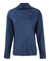 Carolina Panthers Americana Cutter & Buck Coastline Epic Comfort Recycled Womens Funnel Neck Navy Blue Mannequin Thumbnail Image