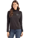 Cincinnati Bearcats College Vault Cutter & Buck Coastline Epic Comfort Recycled Womens Funnel Neck Black Front Thumbnail Image