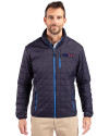 Pittsburgh Steelers Americana Cutter & Buck Rainier PrimaLoft® Mens Eco Insulated Full Zip Puffer Jacket Dark Navy Front Thumbnail Image