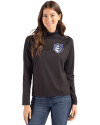 Saint Louis Billikens Cutter & Buck Coastline Epic Comfort Recycled Womens Funnel Neck Black Front Thumbnail Image
