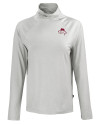 FSU Bobby Bowden Cutter & Buck Coastline Epic Comfort Recycled Womens Funnel Neck CONCRETE Mannequin Thumbnail Image