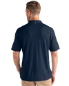 Back profile view of a man wearing a Navy Blue Cutter & Buck Coastline Epic Comfort Eco Recycled Mens Polo Thumbnail Image