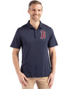 Boston Red Sox Cutter & Buck Coastline Epic Comfort Recycled Mens Polo Navy Blue Front Thumbnail Image