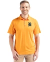 Detroit Tigers Cutter & Buck Coastline Epic Comfort Recycled Mens Polo Orange Burst Front Thumbnail Image