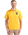 San Diego Padres Cutter & Buck Coastline Epic Comfort Recycled Mens Polo College Gold Front Thumbnail Image
