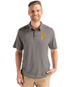 Pittsburgh Pirates Cutter & Buck Coastline Epic Comfort Recycled Mens Polo Elemental Grey Front Thumbnail Image