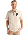 Pittsburgh Pirates Cutter & Buck Coastline Epic Comfort Recycled Mens Polo Wheat Front Thumbnail Image