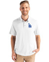 Los Angeles Dodgers Cutter & Buck Coastline Epic Comfort Recycled Mens Polo White Front Thumbnail Image