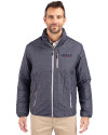 San Francisco 49ers Americana Cutter & Buck Rainier PrimaLoft® Mens Eco Insulated Full Zip Puffer Jacket Anthracite Melange Front Thumbnail Image