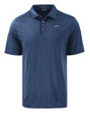 Los Angeles Chargers Cutter & Buck Coastline Epic Comfort Recycled Mens Polo Navy Blue Mannequin Thumbnail Image