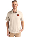 Cincinnati Bengals Cutter & Buck Coastline Epic Comfort Recycled Mens Polo Wheat Front Thumbnail Image