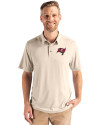 Tampa Bay Buccaneers Cutter & Buck Coastline Epic Comfort Recycled Mens Polo Wheat Front Thumbnail Image
