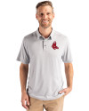 Boston Red Sox Cooperstown Cutter & Buck Coastline Epic Comfort Recycled Mens Polo CONCRETE Front Thumbnail Image