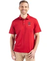 Ohio State Buckeyes Alumni Cutter & Buck Coastline Epic Comfort Recycled Mens Polo Cardinal Red Front Thumbnail Image