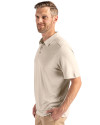 Tampa Bay Buccaneers Historic Cutter & Buck Coastline Epic Comfort Recycled Mens Polo Wheat Side Thumbnail Image