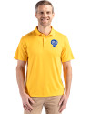 Los Angeles Rams Historic Cutter & Buck Coastline Epic Comfort Recycled Mens Polo College Gold Front Thumbnail Image