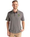 Green Bay Packers Historic Cutter & Buck Coastline Epic Comfort Recycled Mens Polo Elemental Grey Front Thumbnail Image