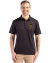 Pittsburgh Steelers Historic Cutter & Buck Coastline Epic Comfort Recycled Mens Polo Black Front Thumbnail Image